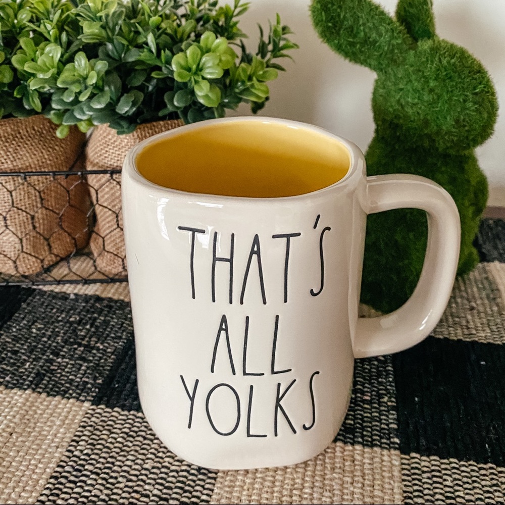 That’s All Yolks Rae Dunn Yellow Easter Spring Mug